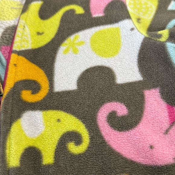 Carter’s Infant Fleece Pajamas Multi Color Elephants Size: 9 Months - Picture 3 of 5